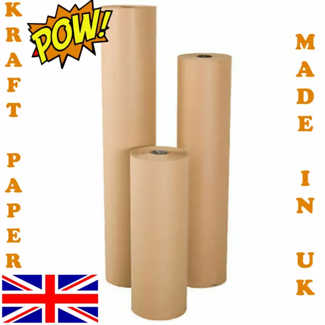 Brown Kraft Parcel Paper For Wrapping And Packaging Parcels Strong Rolls 90Gsm