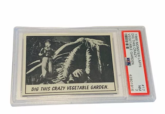 Monster Laffs Universal Horror Card 1966 TCG Spook PSA 7 Dig Vegetable Garden 17