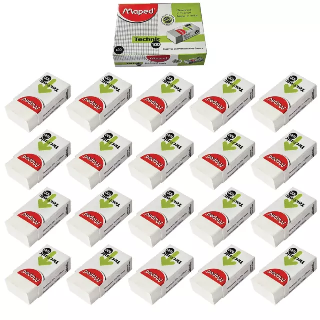 Helix Soft White Pencil Erasers Rubber 3 - 40 Pack School Art