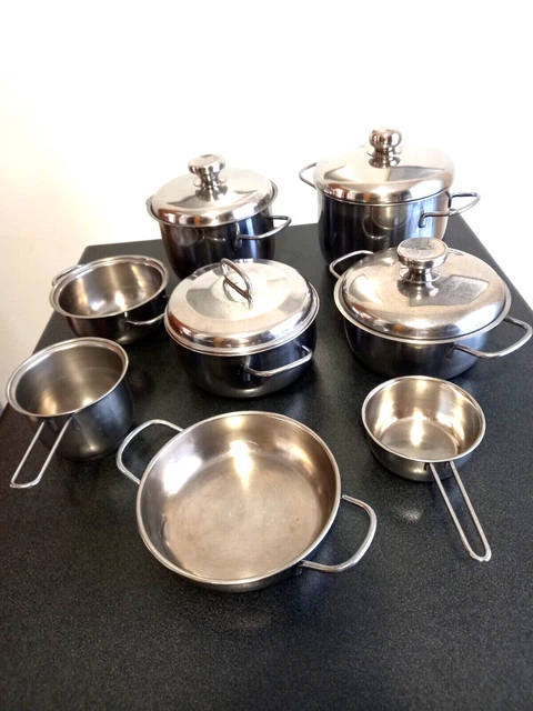 Batteria Di Pentole Moneta Etnea Minispace 7 Pezzi - Manico Amovibile, Padelle 24-28cm, Casseruole 16-20cm, Coperchi In Vetro