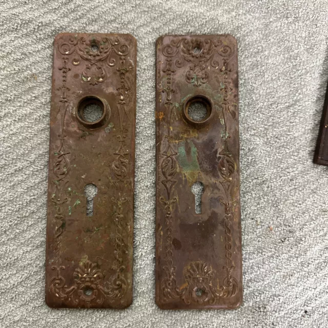 Vintage Decorative antique brass door plates