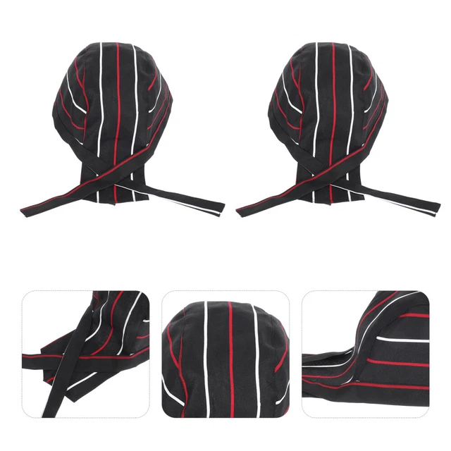 2 Pcs Chef Hat Hooey Hats for Men Pirate Head Cover Bandana