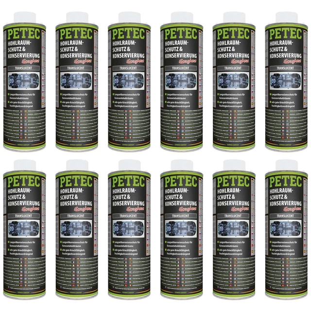 Petec 12x Hohlraumschutz & -Konservierung Saugdose 1L
