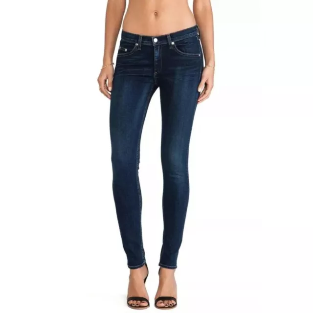 Rag & Bone Womens Size 27 Denim Mid Rise Skinny Leg Woodford Wash Jeans