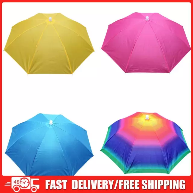 Rain Umbrella Hat Foldable Outdoor Sun Shade Waterproof Fishing Headwear Cap