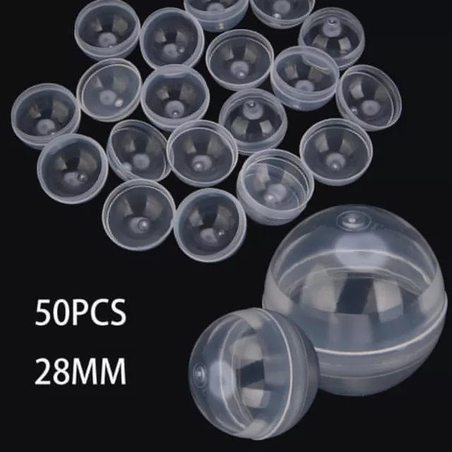 50pcs 28mm Dia PP Empty Round Toy Capsules For Ball Vending Machine