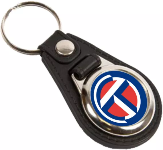 TALBOT Vintage Style Leather Look Key Fob Key Ring