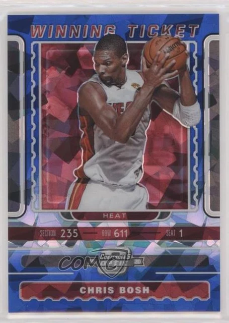 2019 Contenders Optic Winning Tickets Blue Cracked Ice Prizm Chris Bosh #7 HOF