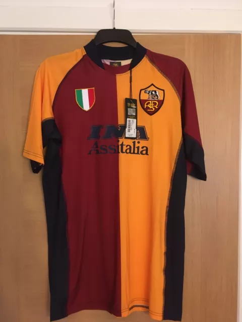 AS Roma 2001-02 Vintage-Style Classic Official Remake Copa XL