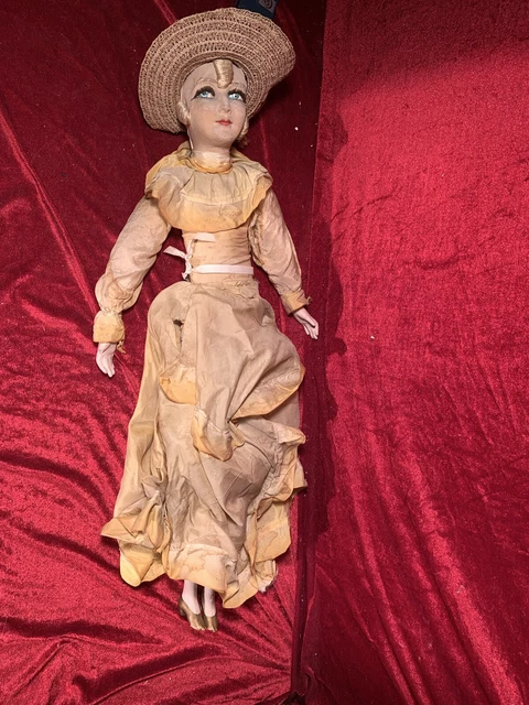 ANCIENNE TETE de POUPÉE de SALON ou de BOUDOIR des années 1920/ 30