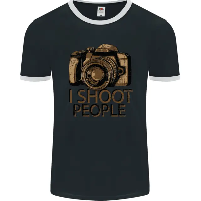 Photography I Shoot People Photographer Mens Ringer T-Shirt FotL