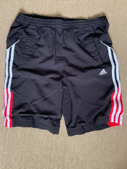 🌻 L@@K 🌻 adidas 🌻 Shorts 🌻  170 176 schwarzweiß rot Schulsport Sport Fußball