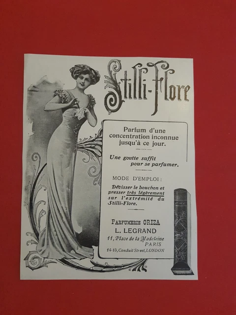 Advertising Pub Publicite Ancienne Advert 25.1 Stilli Flore L. Legrand Parfumeur