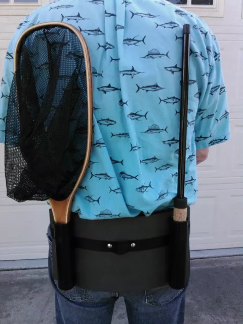 Fly Fishing Outdoor Nylon Vest Adjustable Tackle Rod Holder Organizer  Backpack