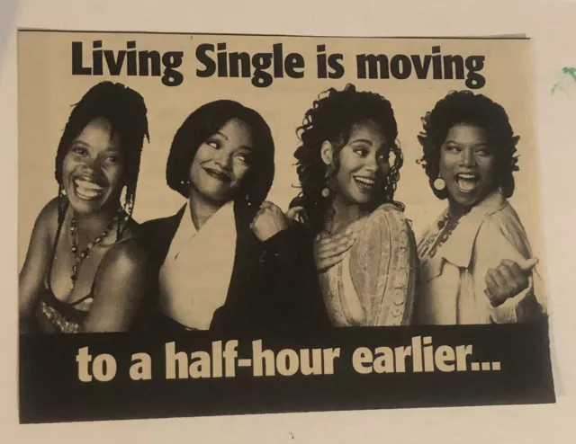 Living Single Tv Guide Print Ad Queen Latifah Kim Coles TPA12