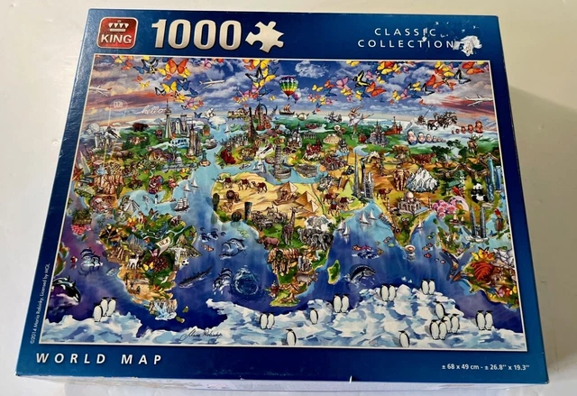 WORLD MAP JIGSAW Puzzle by King International – 1000 Pieces £5.00 ...