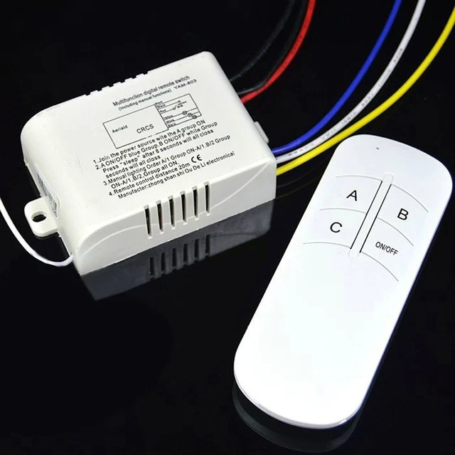 DoRight Interruttore Luce Senza Fili Bianco con 50 Ricevitore Set di Interruttore a Parete