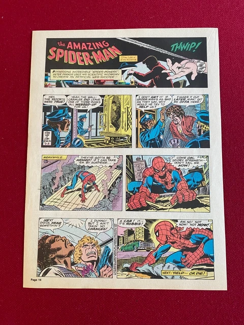 1978, SPIDER-MAN, BANDE dessinée dimanche pleine page (rare/vintage ...