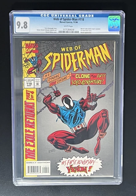 Web of Spider-Man #118 11/94 Marvel ComicsGrade: 9.8 WHITE 
