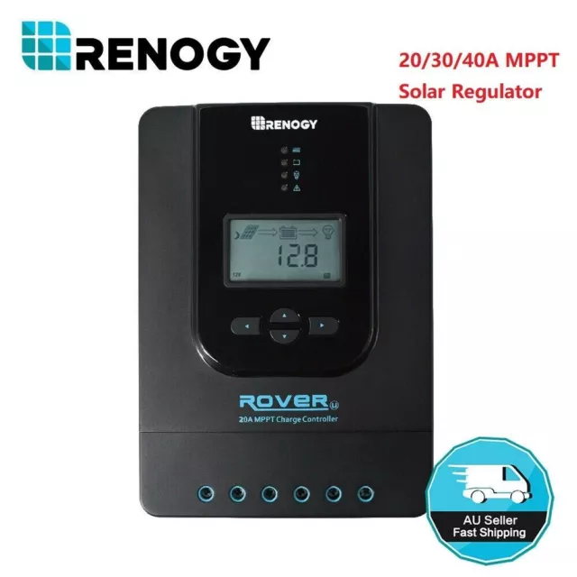 Renogy 20/30/40A Rover Li MPPT Solar Charge Controller 12/24V Battery Regulator