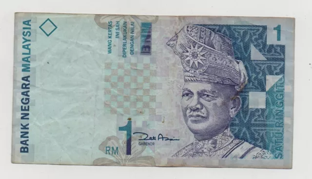 Malaysia 1 Ringgit 1998 Pick 39B Prefix Aa Look Scans