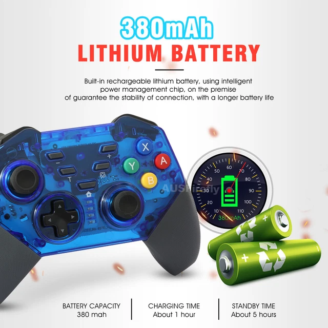 WIRELESS CONTROLLER FOR Nintendo Switch 1 / 2 PC Pro Bluetooth Gamepad ...