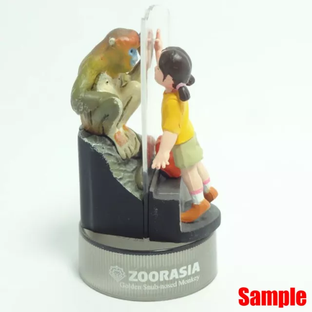 KAIYODO ZOORASIA Lunch Golden Snub-nosed Monkey with Girl Vignette Figure Jungle