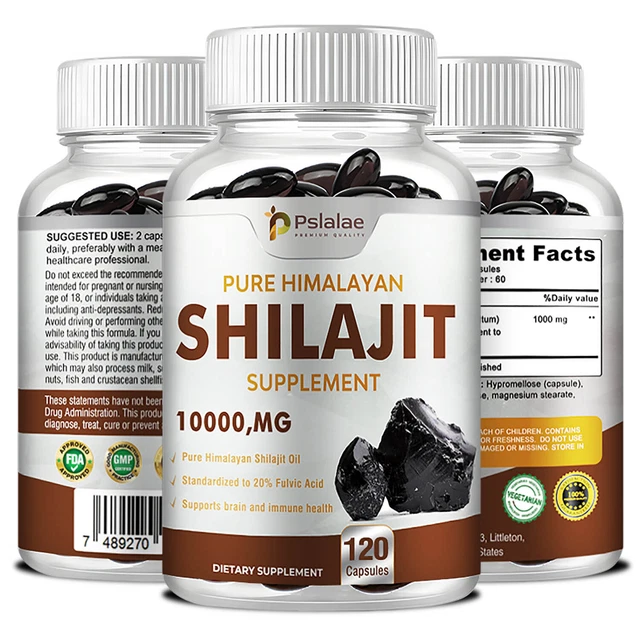 Shilajit Himalayano 9000mg – 120 Capsule, Estratto Puro Con Acido Fulvico, Integratore Amer Don