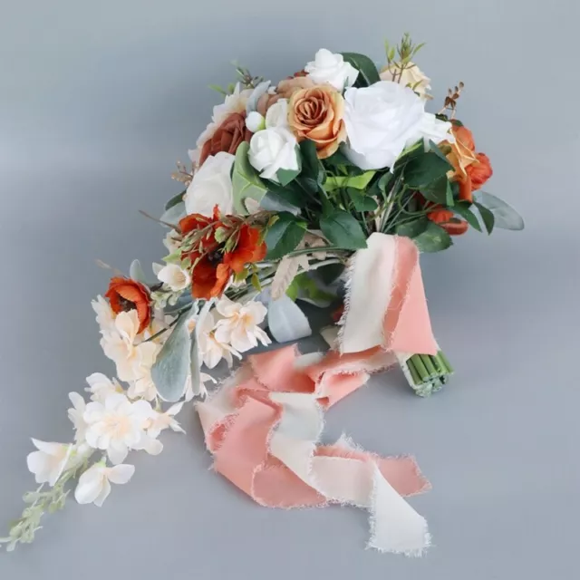 20 Inch Artificial Bridal Bouquet for Wedding Ceremony and Anniversary 3