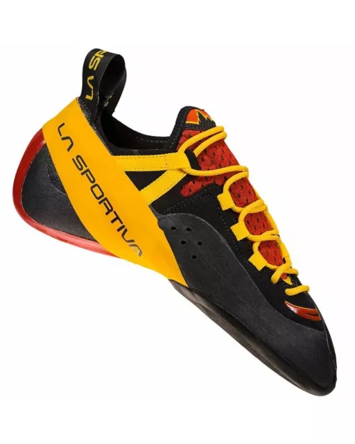 -La Sportiva Genius Climbing Shoes, Red/Yellow