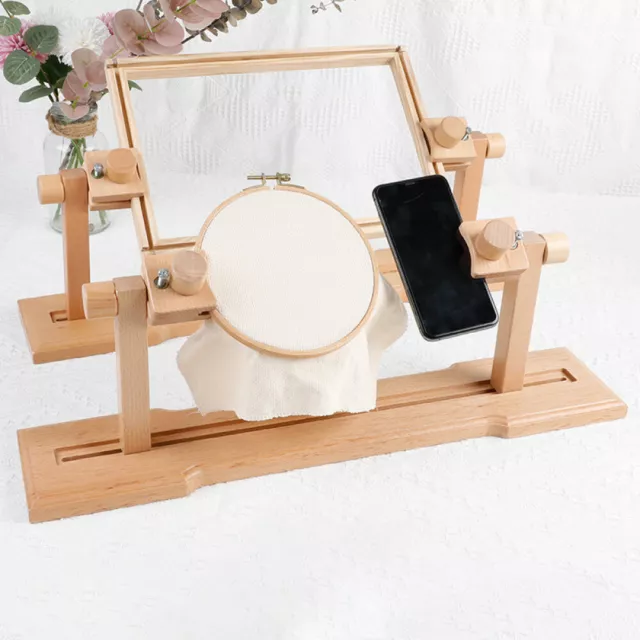 Adjustable Cross Stitch Rack Desktop Embroidery Frame Wooden Stand Wood Holder