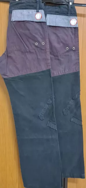 COPPIA PANTALONI NAUTICA Murphy Nye 14 e 16 Anni Blu con toppe e