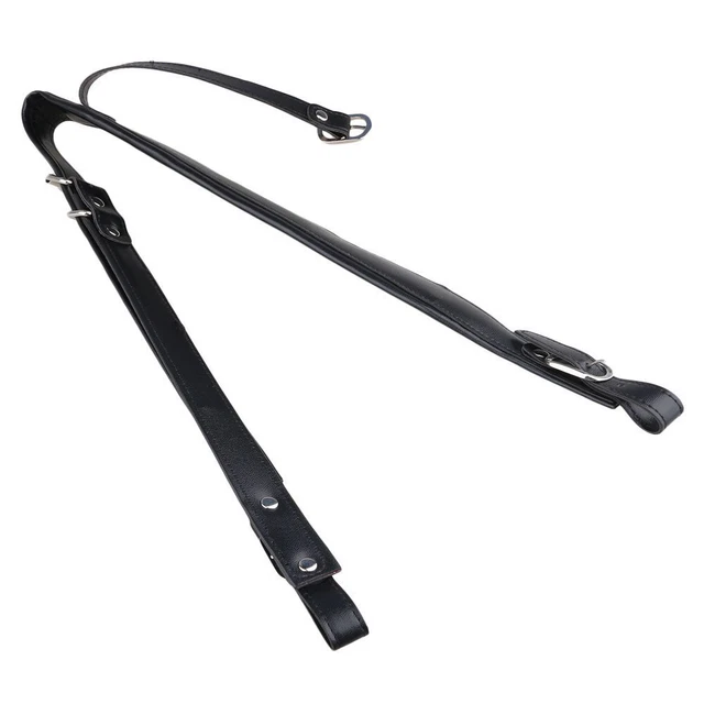 2PCS Accordion straps leather for accordion player playing experience Black