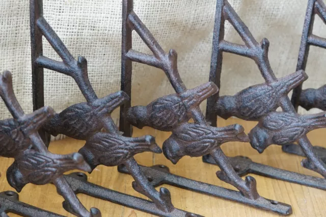 6 Cast Iron Antique Style BIRD Brackets Corbels Garden Braces Shelf Bracket Book 2