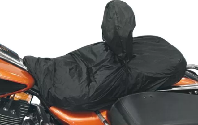 Mustang Seat Rain Cover with Driver Backrest for Harley & Universal Motorcycles