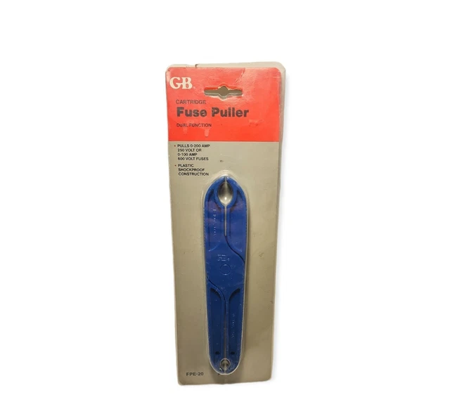 GB Electrical 7.5" Fuse Puller Dual Function FPE-20 New Old Stock Tool Blue VTG