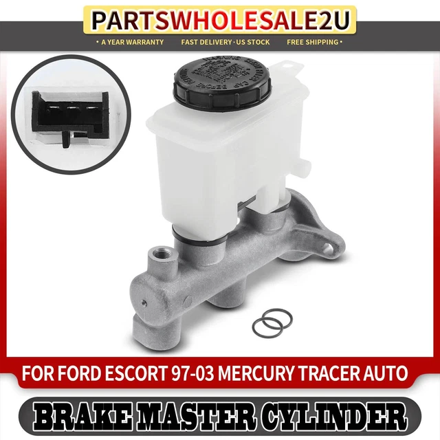 Brake Master Cylinder w/Reservoir & Sensor for Mercury Tracer Ford Escort Auto.