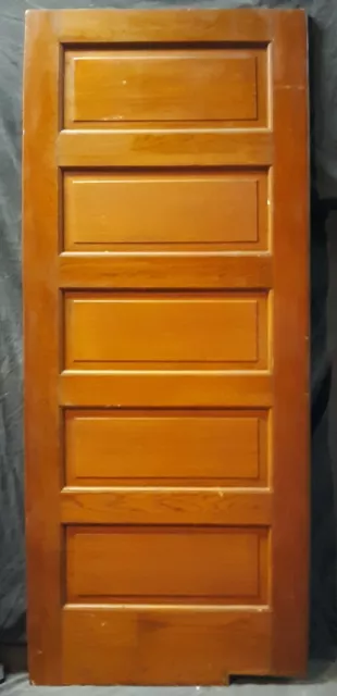 31.5"x79" Antique Vintage Old Interior SOLID Wood Wooden Swinging Door 5 Panels