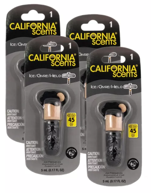California Scents Air Fresheners Hanging Vial Necklace - New Car Scent, 2  Packs