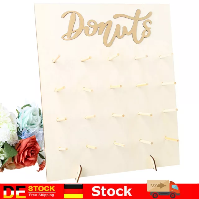 Donut Wandhalterung Holz Donut-Halter Hochzeit Party Dekoration Geburtstag Dekor