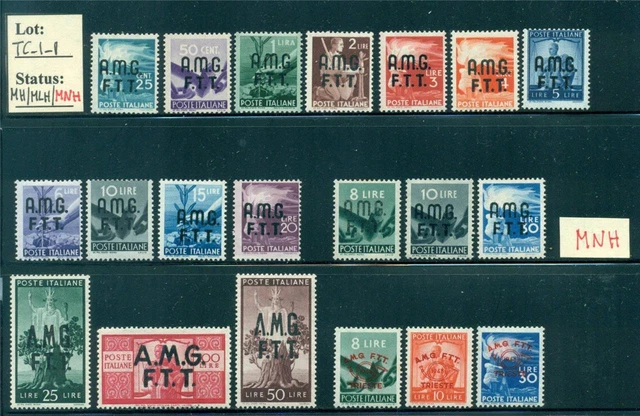 TC_1_1. TRIESTE (AMG FTT) - 1947 "DEMOCRATICA" set. Mint !  Top CV !