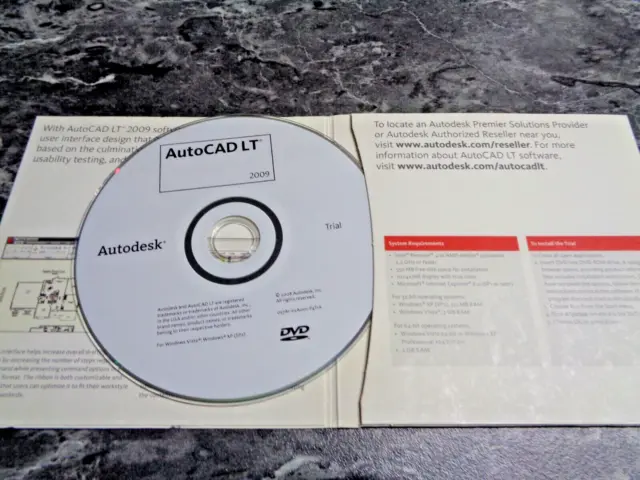 DVD software di prova autoCAD LT 2009