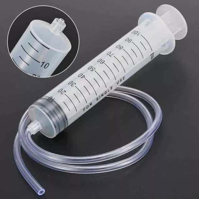 Large 100ml Plastic Sterile Syringe With 80cm Clear Tube For Measuring Nutrient