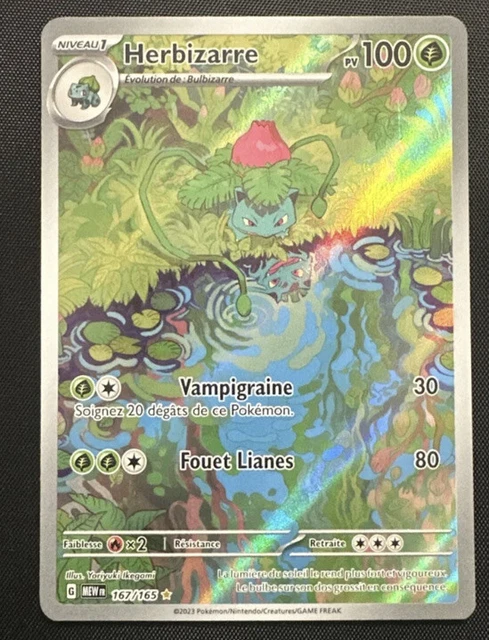 CARTE POKEMON HERBIZARRE 167/165 Pokemon 151 EV3.5 Neuve FR Ultra Rare ...