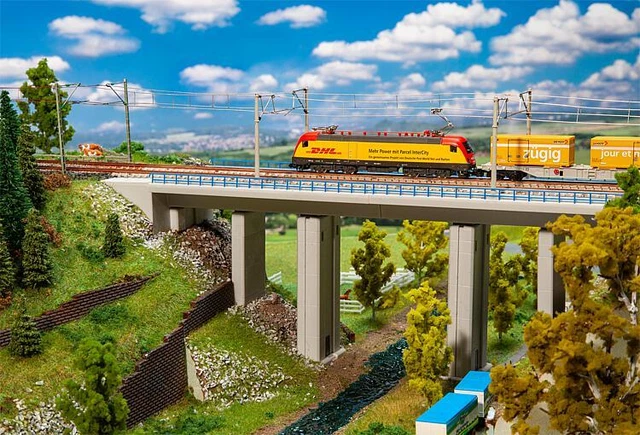 Pont Ferroviaire Métallique FALLER échelle N - Pont En Arc Inférieur Pour Maquettes De Train