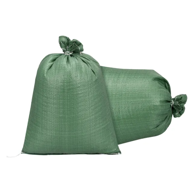 Sand Bags Empty Green Woven Polypropylene 37.4 Inch x 21.7 Inch Pack of 5