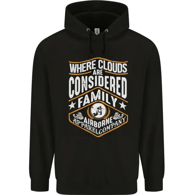 Skydiving Clouds Are Family Skydiver Mens 80% Cotton Hoodie