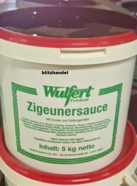 ZIGEUNERSAUCE PAPRIKASAUCE Wulfert 5kg EUR 25,90 - PicClick DE