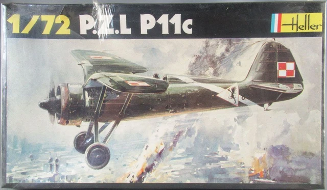 Heller - N°248 P.Z.L. P11c 2 Décorations 1/72 Neuf Boite Cellophanée