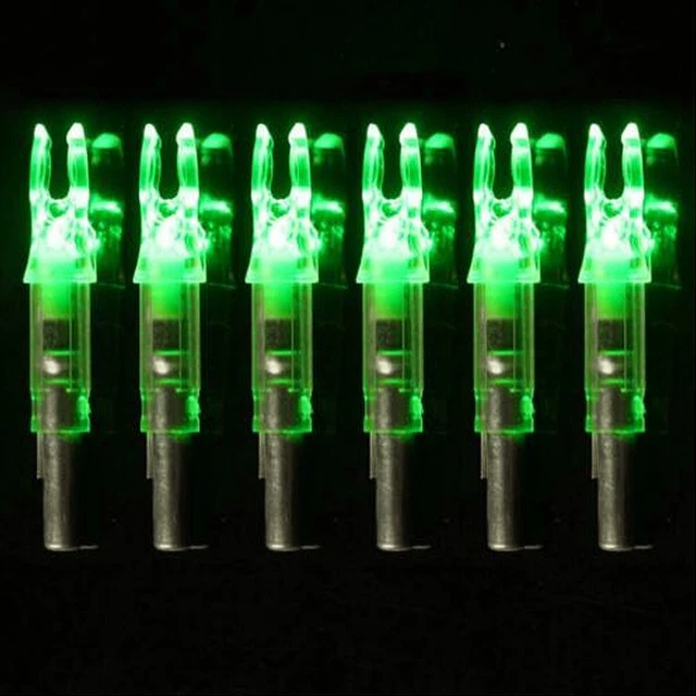 6Pcs Archery LED Lighted Nock Tail 6.2mm For Compound Bow Hunting Arrow Nocks US 3